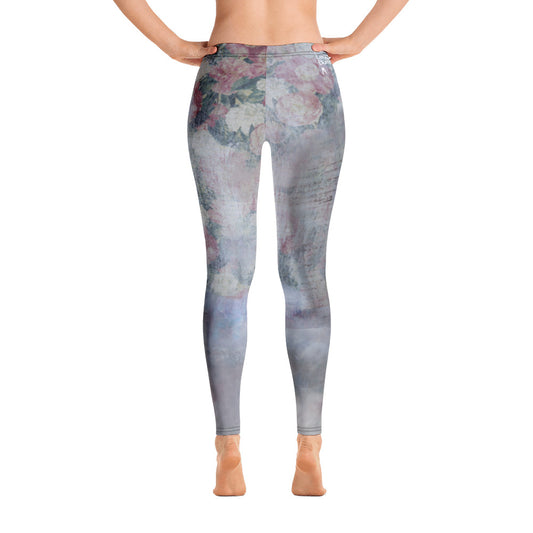 The Legging Bureau. Floral Notes One Darker. Leggings