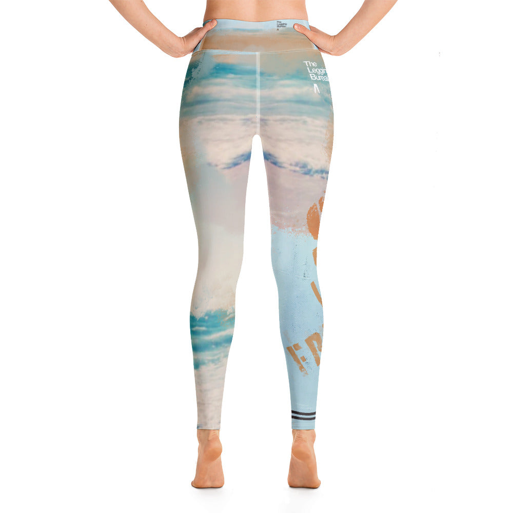 The Legging Bureau. Self Is Free Ocean. Yoga Leggings