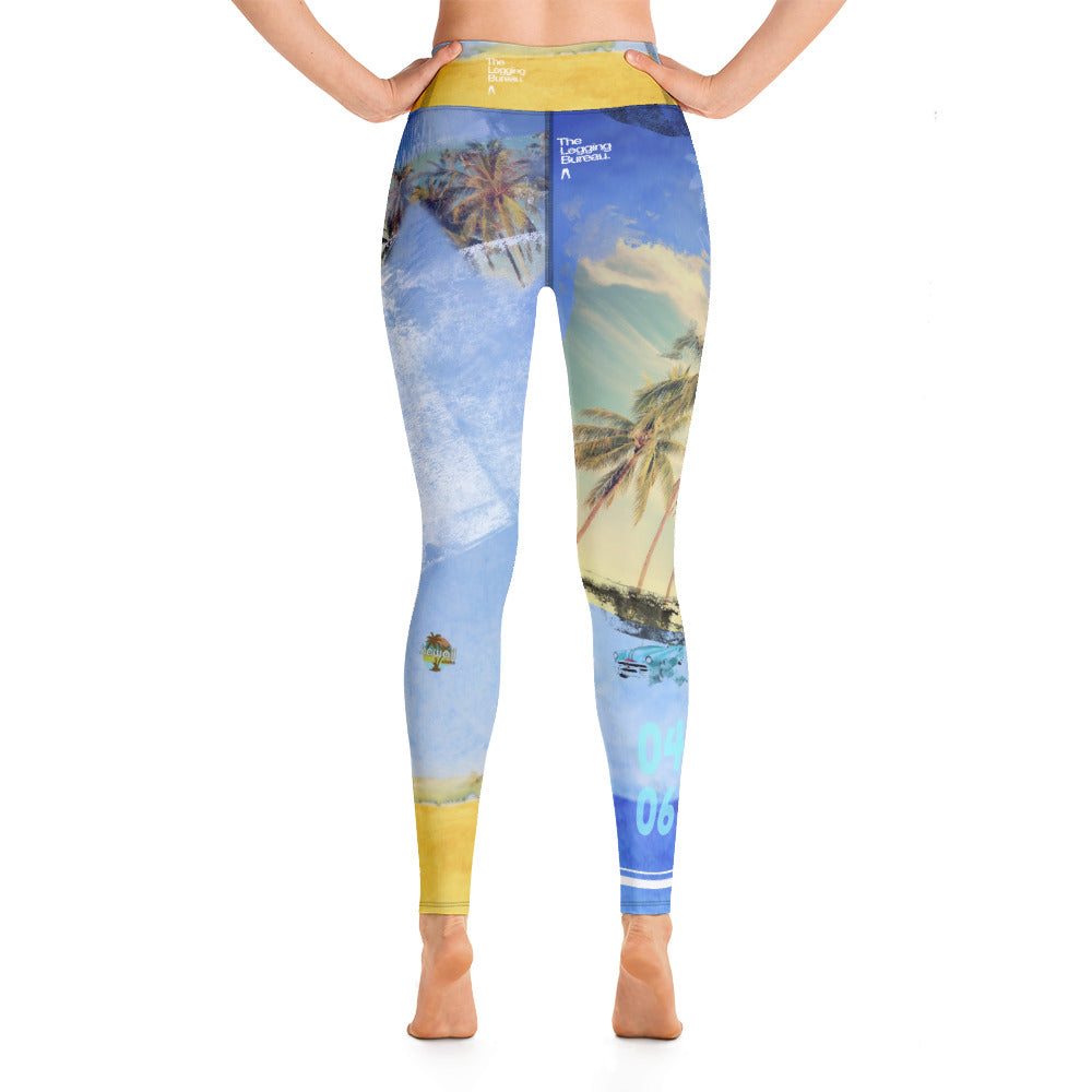 The Legging Bureau. Palms Three. Yoga Leggings