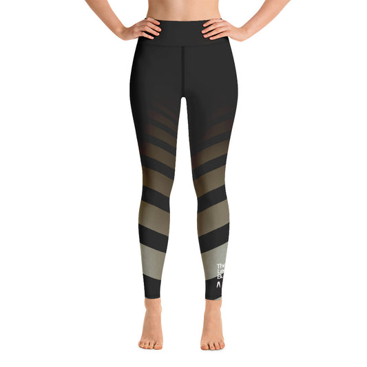 The Legging Bureau. Dark Stripes. Yoga Leggings