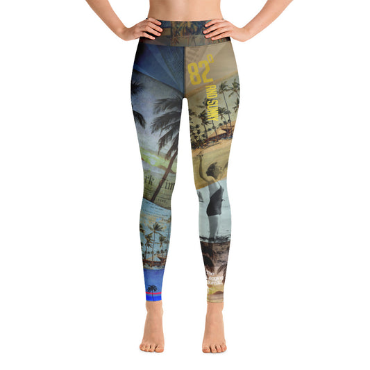 The Legging Bureau. Palms Two. Yoga Leggings