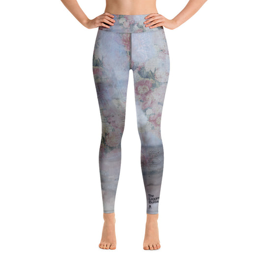The Legging Bureau. Floral Notes One Darker. Yoga Leggings