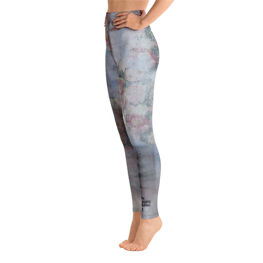 The Legging Bureau. Floral Notes One Darker. Yoga Leggings